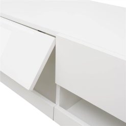 70" Wall Mounted Floating TV Stand With 2 Storage Boxes, Suitable For Placing TVs Up To 80" - White -NEWTRAL Sales Shop 180 Wall Mounted Floating 80 TV Stand with 20 Color LEDs White 457749 3