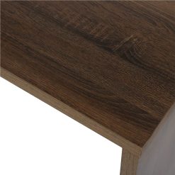 Home Office L-Shaped Computer Desk With Storage Shelves And Wooden Frame, For Game Room, Office, Study Room - Walnut -NEWTRAL Sales Shop 2 in 1 computer desk L shape Desktop with shelves 471414 5