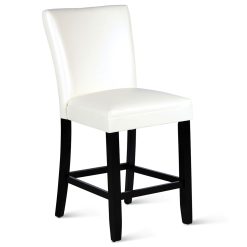 PU Backrest Dining Chair Set Of 2, With Wooden Frame, For Restaurant, Cafe, Tavern, Office, Living Room - White 2 PU Backrest Dining Chair Set Of 2, With Wooden Frame, For Restaurant, Cafe, Tavern, Office, Living Room - White -NEWTRAL Sales Shop 25 6 quot Counter Stool Set of 2 470654 1