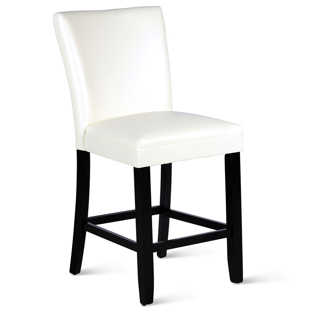 PU Backrest Dining Chair Set of 2, with Wooden Frame, for Restaurant, Cafe, Tavern, Office, Living Room - White PU Backrest Dining Chair Set Of 2, With Wooden Frame, For Restaurant, Cafe, Tavern, Office, Living Room - White -NEWTRAL Sales Shop 25 6 quot Counter Stool Set of 2 470654 1