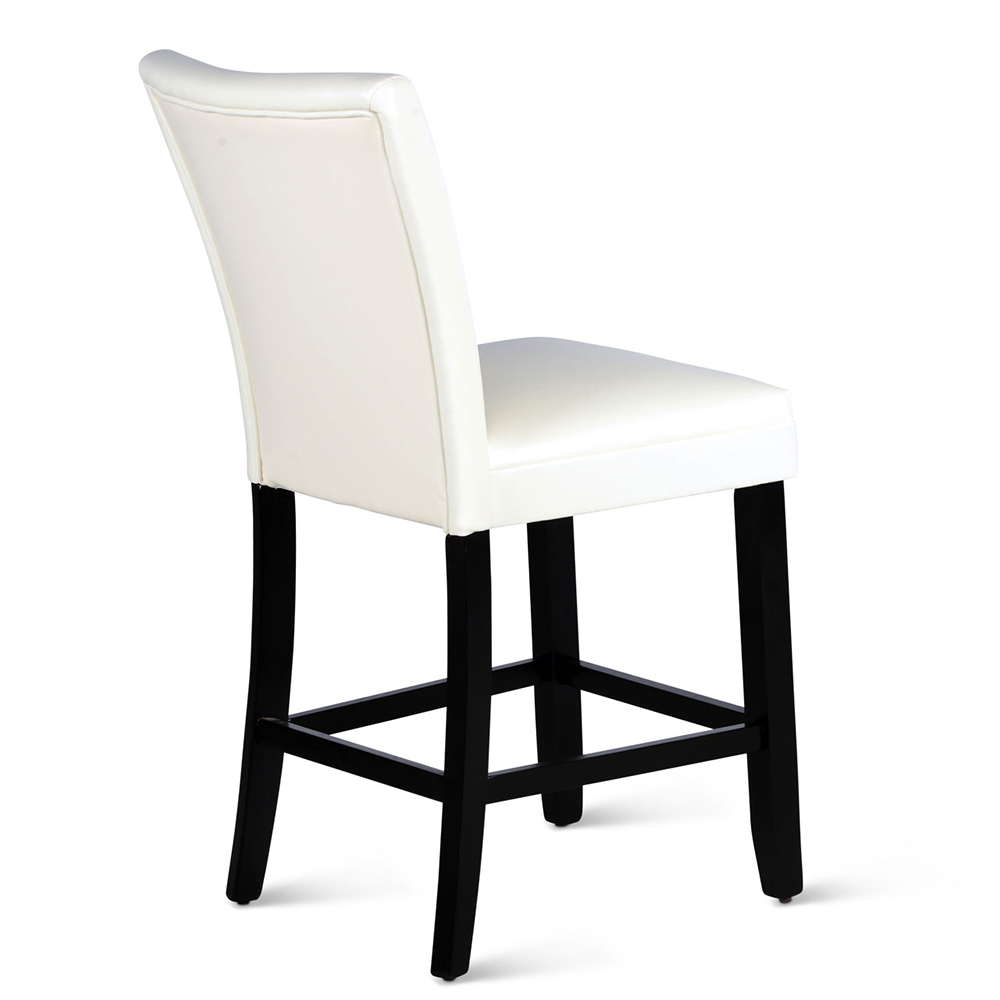 PU Backrest Dining Chair Set of 2, with Wooden Frame, for Restaurant, Cafe, Tavern, Office, Living Room - White PU Backrest Dining Chair Set Of 2, With Wooden Frame, For Restaurant, Cafe, Tavern, Office, Living Room - White -NEWTRAL Sales Shop 25 6 quot Counter Stool Set of 2 470654 3