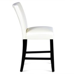 PU Backrest Dining Chair Set Of 2, With Wooden Frame, For Restaurant, Cafe, Tavern, Office, Living Room - White 5 PU Backrest Dining Chair Set Of 2, With Wooden Frame, For Restaurant, Cafe, Tavern, Office, Living Room - White -NEWTRAL Sales Shop 25 6 quot Counter Stool Set of 2 470654 4