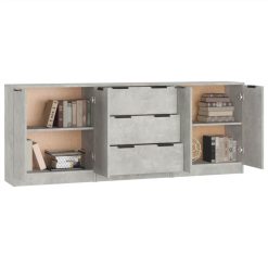 3 Piece Sideboards Concrete Grey Engineered Wood -NEWTRAL Sales Shop 3 Piece Sideboards Concrete Grey Engineered Wood 515234 4