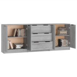 3 Piece Sideboards Grey Sonama Engineered Wood -NEWTRAL Sales Shop 3 Piece Sideboards Grey Sonama Engineered Wood 515217 4