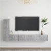 3 Piece TV Cabinet Set Concrete Grey Chipboard