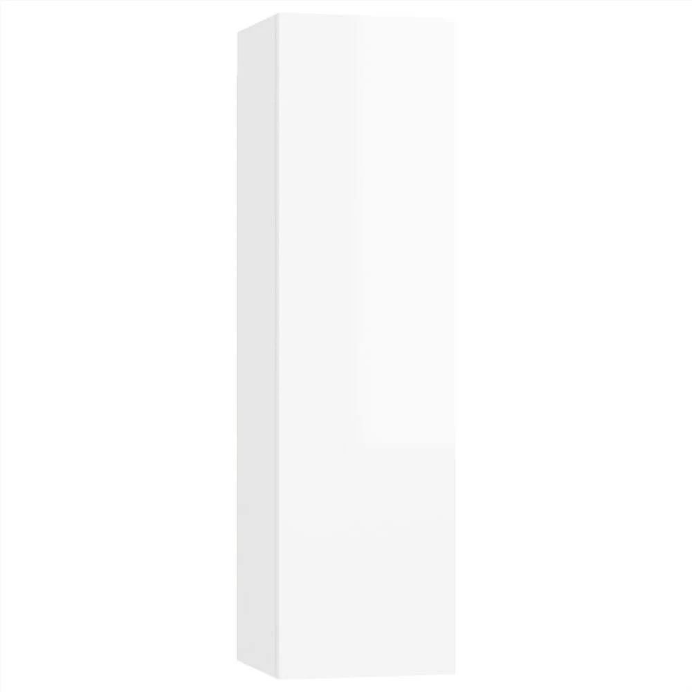 3 Piece TV Cabinet Set High Gloss White Chipboard 5 3 Piece TV Cabinet Set High Gloss White Chipboard - Image 5