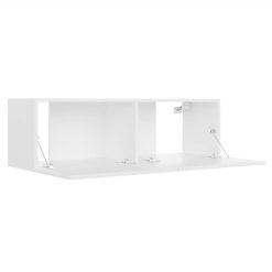 3 Piece TV Cabinet Set White Chipboard -NEWTRAL Sales Shop 3 Piece TV Cabinet Set White Chipboard 473730 5