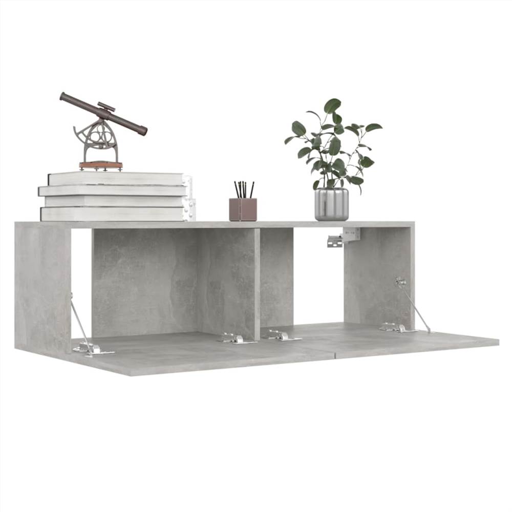 4 Piece TV Cabinet Set Concrete Grey Chipboard 4 Piece TV Cabinet Set Concrete Grey Chipboard -NEWTRAL Sales Shop 4 Piece TV Cabinet Set Concrete Grey Chipboard 483291 3