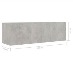 4 Piece TV Cabinet Set Concrete Grey Chipboard -NEWTRAL Sales Shop 4 Piece TV Cabinet Set Concrete Grey Chipboard 483403 5