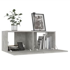 4 Piece TV Cabinet Set Concrete Grey Chipboard 3 4 Piece TV Cabinet Set Concrete Grey Chipboard -NEWTRAL Sales Shop 4 Piece TV Cabinet Set Concrete Grey Chipboard 483470 3