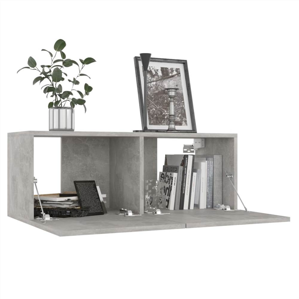 4 Piece TV Cabinet Set Concrete Grey Chipboard 4 Piece TV Cabinet Set Concrete Grey Chipboard -NEWTRAL Sales Shop 4 Piece TV Cabinet Set Concrete Grey Chipboard 483470 3