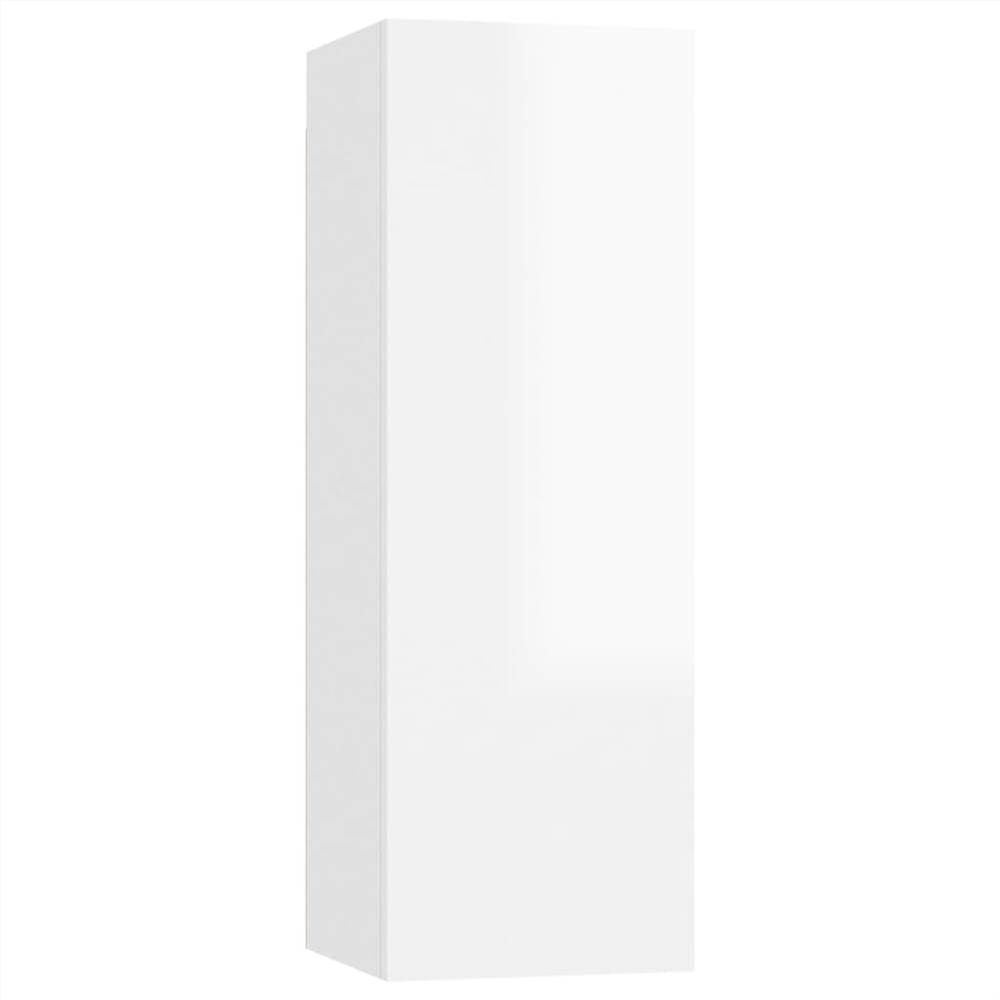 4 Piece TV Cabinet Set High Gloss White Chipboard 4 Piece TV Cabinet Set High Gloss White Chipboard -NEWTRAL Sales Shop 4 Piece TV Cabinet Set High Gloss White Chipboard 483530 4