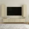4 Piece TV Cabinet Set Sonoma Oak Chipboard