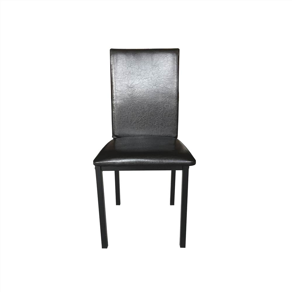 Leather Upholstered Dining Chair Set of 4, with High Backrest, and Metal Legs, for Restaurant, Cafe, Tavern, Office, Living Room - Black Leather Upholstered Dining Chair Set Of 4, With High Backrest, And Metal Legs, For Restaurant, Cafe, Tavern, Office, Living Room - Black -NEWTRAL Sales Shop 4 piece metal frame dining seats 471279 0