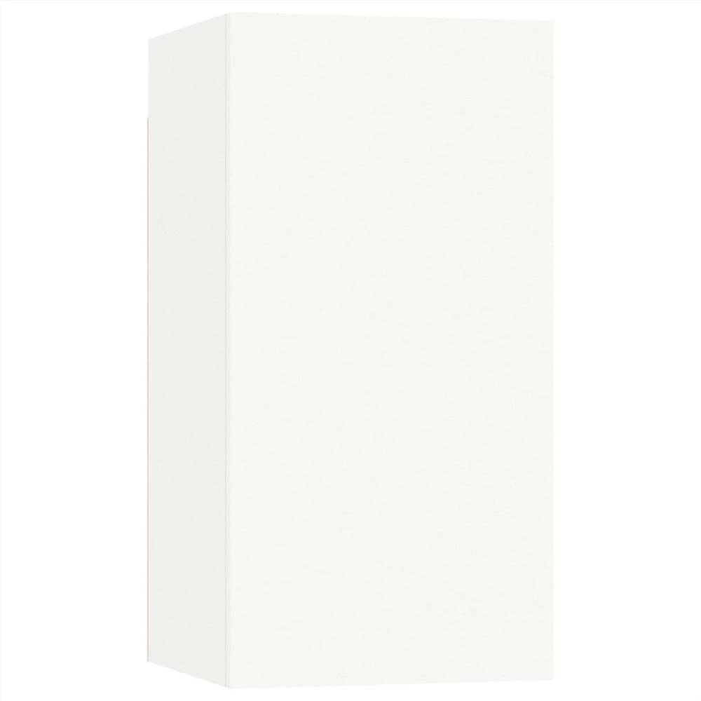 6 Piece TV Cabinet Set White Chipboard 5 6 Piece TV Cabinet Set White Chipboard - Image 5