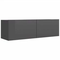 7 Piece TV Cabinet Set High Gloss Grey Chipboard -NEWTRAL Sales Shop 7 Piece TV Cabinet Set High Gloss Grey Chipboard 483540 4