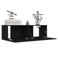 8 Piece TV Cabinet Set Black Chipboard -NEWTRAL Sales Shop 8 Piece TV Cabinet Set Black Chipboard 483589 3