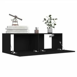 8 Piece TV Cabinet Set Black Chipboard 9 8 Piece TV Cabinet Set Black Chipboard -NEWTRAL Sales Shop 8 Piece TV Cabinet Set Black Chipboard 483589 3