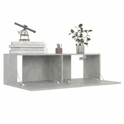 8 Piece TV Cabinet Set Concrete Grey Chipboard 9 8 Piece TV Cabinet Set Concrete Grey Chipboard -NEWTRAL Sales Shop 8 Piece TV Cabinet Set Concrete Grey Chipboard 482388 3