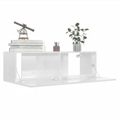 8 Piece TV Cabinet Set High Gloss White Chipboard 9 8 Piece TV Cabinet Set High Gloss White Chipboard -NEWTRAL Sales Shop 8 Piece TV Cabinet Set High Gloss White Chipboard 491392 3