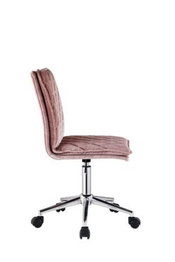 ACME Aestris Modern Leisure Velvet Swivel Chair Height Adjustable With Backrest And Casters For Living Room, Bedroom, Dining Room, Office - Pink -NEWTRAL Sales Shop ACME Aestris Office Chair Pink Velvet 93072 470446 4