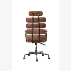 ACME Calan Modern Leisure Leather Swivel Chair Height Adjustable With High Backrest And Casters For Living Room, Bedroom, Dining Room, Office - Whiskey -NEWTRAL Sales Shop ACME Calan Office Chair in Vintage Whiskey Top Grain Leather 92110 470477 2
