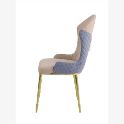ACME Caolan Fabric Upholstered Dining Chair Set Of 2, With Curved Backrest, And Metal Legs, For Restaurant, Cafe, Tavern, Office, Living Room - Beige -NEWTRAL Sales Shop ACME Caolan Side Chair Set 2 Tan Lavender Fabric Gold 72469 471177 4