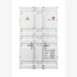 ACME Twin-Over-Twin Size Container Style Bunk Bed Frame With Ladder, And Metal Slats Support, No Spring Box Required (Frame Only) - White -NEWTRAL Sales Shop ACME Cargo Bunk Bed Twin Twin White 1Set 2Ctn 37880 459570 2