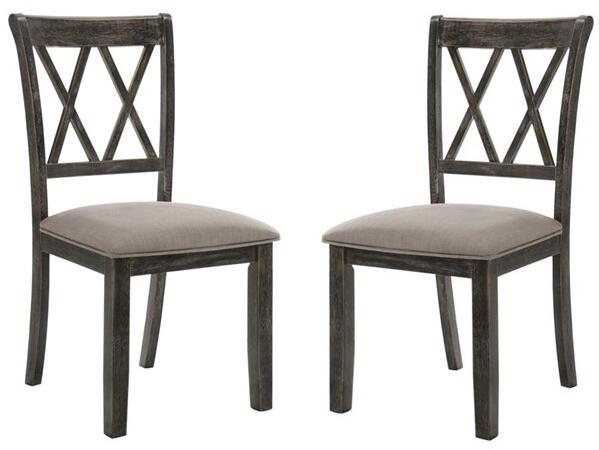 ACME Claudia Fabric Upholstered Dining Chair Set of 2, with High Backrest, and Wood Legs, for Restaurant, Cafe, Tavern, Office, Living Room - Gray ACME Claudia Fabric Upholstered Dining Chair Set Of 2, With High Backrest, And Wood Legs, For Restaurant, Cafe, Tavern, Office, Living Room - Gray -NEWTRAL Sales Shop ACME Claudia II Side Chair Set 2 in Fabric Weathered Gray 71882 471213 1