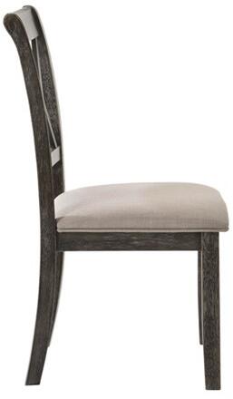 ACME Claudia Fabric Upholstered Dining Chair Set of 2, with High Backrest, and Wood Legs, for Restaurant, Cafe, Tavern, Office, Living Room - Gray ACME Claudia Fabric Upholstered Dining Chair Set Of 2, With High Backrest, And Wood Legs, For Restaurant, Cafe, Tavern, Office, Living Room - Gray -NEWTRAL Sales Shop ACME Claudia II Side Chair Set 2 in Fabric Weathered Gray 71882 471213 3
