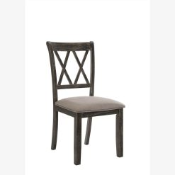 ACME Claudia Fabric Upholstered Dining Chair Set Of 2, With High Backrest, And Wood Legs, For Restaurant, Cafe, Tavern, Office, Living Room - Gray 5 ACME Claudia Fabric Upholstered Dining Chair Set Of 2, With High Backrest, And Wood Legs, For Restaurant, Cafe, Tavern, Office, Living Room - Gray -NEWTRAL Sales Shop ACME Claudia II Side Chair Set 2 in Fabric Weathered Gray 71882 471213 5