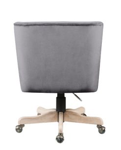 ACME Cliasca Modern Leisure Velvet Swivel Chair Height Adjustable With Curved Backrest And Casters For Living Room, Bedroom, Dining Room, Office - Gray -NEWTRAL Sales Shop ACME Cliasca Office Chair Gray Velvet 93073 470452 4