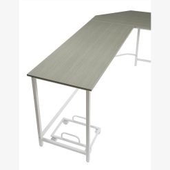 ACME Dazenus 66" L-shaped Computer Desk With Wooden Tabletop And Metal Frame, For Game Room, Small Space, Study Room - Gray -NEWTRAL Sales Shop ACME Dazenus Computer Desk Gray amp White Finish OF00043 471538 3