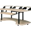 ACME Eleazar Computer Desk With Keyboard Tray, Wooden Tabletop And Metal Frame, For Game Room, Small Space, Study Room - Natural