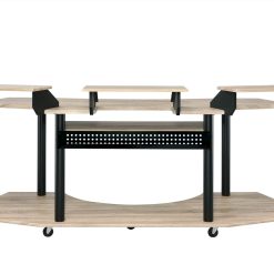 ACME Eleazar Computer Desk With Keyboard Tray, Wooden Tabletop And Metal Frame, For Game Room, Small Space, Study Room - Natural -NEWTRAL Sales Shop ACME Eleazar Computer Desk Natural Oak 92897 471513 2