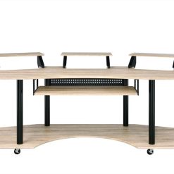 ACME Eleazar Computer Desk With Keyboard Tray, Wooden Tabletop And Metal Frame, For Game Room, Small Space, Study Room - Natural -NEWTRAL Sales Shop ACME Eleazar Computer Desk Natural Oak 92897 471513 3