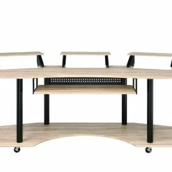 ACME Eleazar Computer Desk With Keyboard Tray, Wooden Tabletop And Metal Frame, For Game Room, Small Space, Study Room - Natural -NEWTRAL Sales Shop ACME Eleazar Computer Desk Natural Oak 92897 471513 3