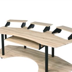 ACME Eleazar Computer Desk With Keyboard Tray, Wooden Tabletop And Metal Frame, For Game Room, Small Space, Study Room - Natural -NEWTRAL Sales Shop ACME Eleazar Computer Desk Natural Oak 92897 471513 4