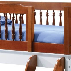 ACME Farah Twin-Over-Full Size Bunk Bed Frame With Ladder, And Wooden Slats Support, No Spring Box Required (Frame Only) - Oak + White -NEWTRAL Sales Shop ACME Farah Bunk Bed Twin Full in Oak White 37600 460942 4