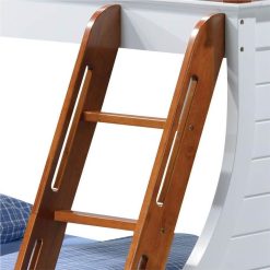ACME Farah Twin-Over-Full Size Bunk Bed Frame With Ladder, And Wooden Slats Support, No Spring Box Required (Frame Only) - Oak + White -NEWTRAL Sales Shop ACME Farah Bunk Bed Twin Full in Oak White 37600 460942 5