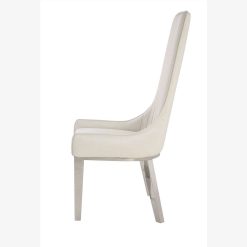 ACME Gianna PU Upholstered Dining Chair Set Of 2, With High Backrest, And Metal Legs, For Restaurant, Cafe, Tavern, Office, Living Room - White 3 ACME Gianna PU Upholstered Dining Chair Set Of 2, With High Backrest, And Metal Legs, For Restaurant, Cafe, Tavern, Office, Living Room - White -NEWTRAL Sales Shop ACME Gianna Dining Chair Set 2 White PU Stainless Steel 72473 471179 3