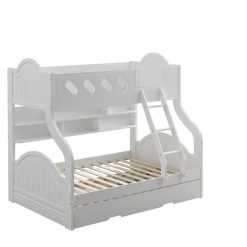 ACME Grover Twin-Over-Full Size Bunk Bed Frame With Storage Shelves, And Wooden Slats Support, No Spring Box Required (Frame Only) - White 2 ACME Grover Twin-Over-Full Size Bunk Bed Frame With Storage Shelves, And Wooden Slats Support, No Spring Box Required (Frame Only) - White -NEWTRAL Sales Shop ACME Grover Twin Full Bunk Bed w Storage White 38160 460925 2