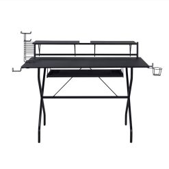 ACME Hartman Computer Desk With Keyboard Tray, Wooden Tabletop And Metal Frame, For Game Room, Small Space, Study Room - Black -NEWTRAL Sales Shop ACME Hartman Computer Desk Black 92870 471512 2