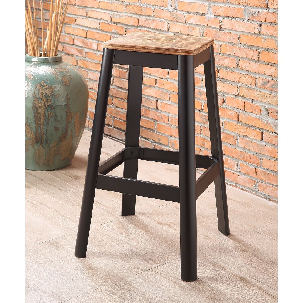 ACME Jacotte Wood Bar Stool with Metal Legs, for Restaurant, Cafe, Tavern, Office, Living Room - Black ACME Jacotte Wood Bar Stool With Metal Legs, For Restaurant, Cafe, Tavern, Office, Living Room - Black -NEWTRAL Sales Shop ACME Jacotte Bar Stool 1Pc in Natural Black 72332 471187 0