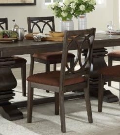 ACME Jameson Fabric Upholstered Dining Chair Set Of 2, With High Backrest, And Wooden Legs, For Restaurant, Cafe, Tavern, Office, Living Room - Brown