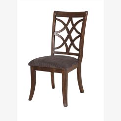 ACME Keenan Microfiber Upholstered Dining Chair Set Of 2, With High Backrest, And Wooden Legs, For Restaurant, Cafe, Tavern, Office, Living Room - Brown -NEWTRAL Sales Shop ACME Keenan Side Chair Set 2 in Brown Microfiber Dark Walnut 60257 471244 2