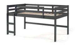 ACME Lara Twin Size Wooden Loft Bed Frame With Ladder And Wooden Slats Support, Space-saving Design, No Need For Spring Box - Gray -NEWTRAL Sales Shop ACME Lara Twin Loft Bed Gray Finish 38255 459217 5