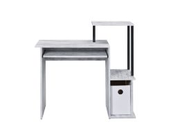 ACME Lyphre Computer Desk With Keyboard Tray And Storage Cabinet, For Game Room, Small Space, Study Room - White -NEWTRAL Sales Shop ACME Lyphre Computer Desk Antique White Black Finish 92762 471525 2