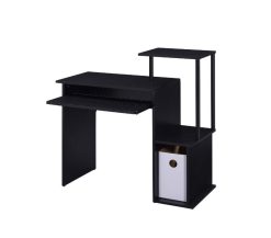 ACME Lyphre Computer Desk With Keyboard Tray And Storage Cabinet, For Game Room, Small Space, Study Room - Black 3 ACME Lyphre Computer Desk With Keyboard Tray And Storage Cabinet, For Game Room, Small Space, Study Room - Black -NEWTRAL Sales Shop ACME Lyphre Computer Desk Black Finish 92764 471528 3
