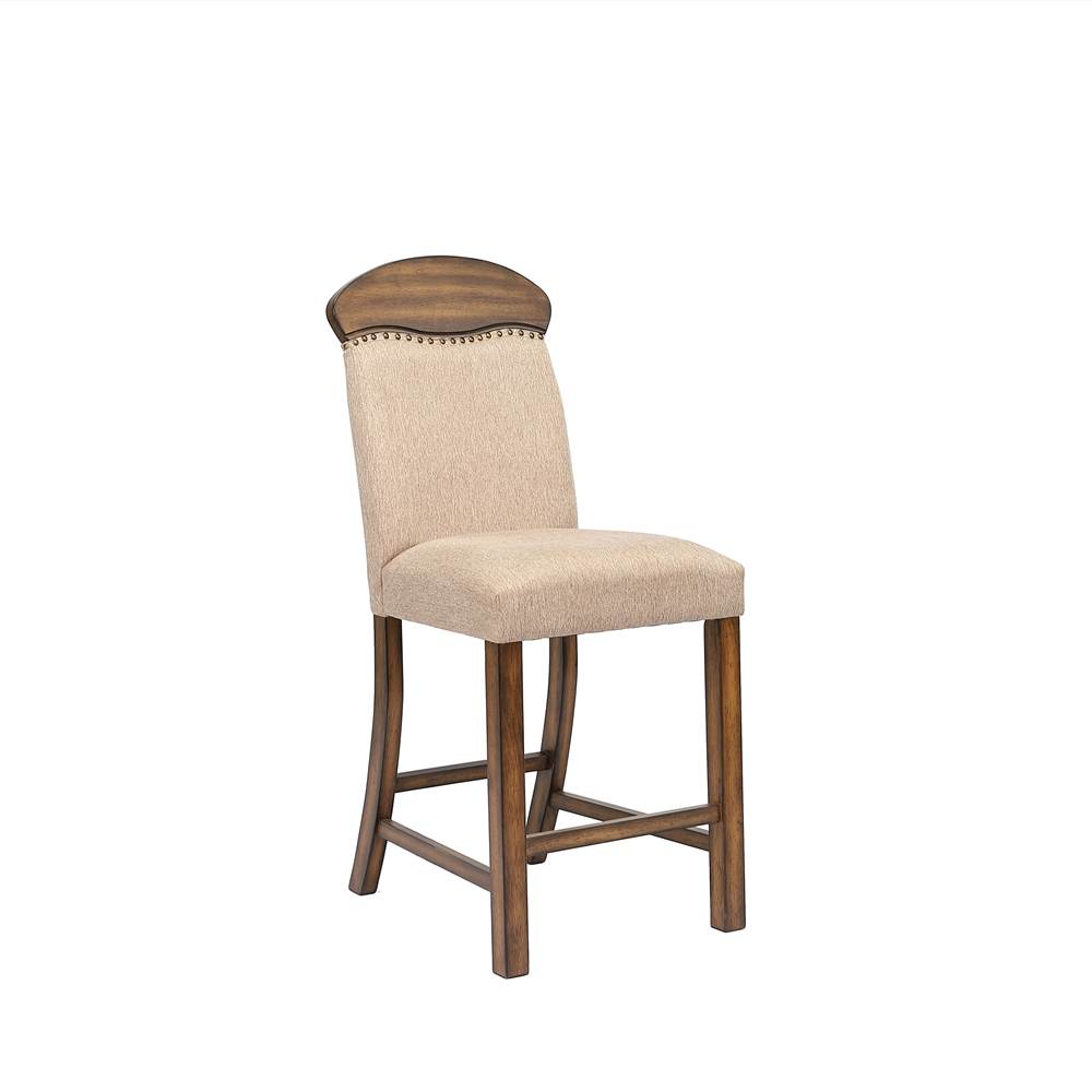 ACME Maurice Linen Upholstered Counter Height Dining Chair Set of 2, with High Backrest, and Wood Legs, for Restaurant, Cafe, Tavern, Office, Living Room - Oak ACME Maurice Linen Upholstered Counter Height Dining Chair Set Of 2, With High Backrest, And Wood Legs, For Restaurant, Cafe, Tavern, Office, Living Room - Oak -NEWTRAL Sales Shop ACME Maurice Counter Height Chair Set 2 Linen Oak 72462 471174 1